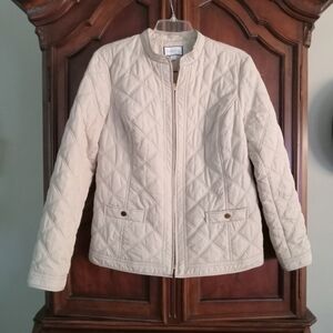 Charter Club Women’s Quilted Jacket, Cream, Size M